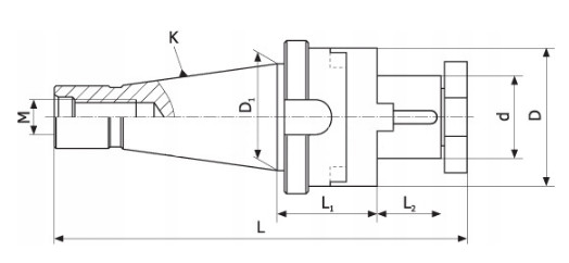 Frézovací trn univerzální ISO50 - 27 mm  - DM236